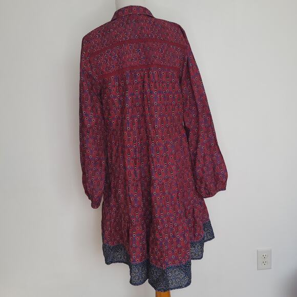 NEW Anthropologie Diyana Tiered Tunic Dress Voluminous Floral Women Medium - Picture 4 of 13